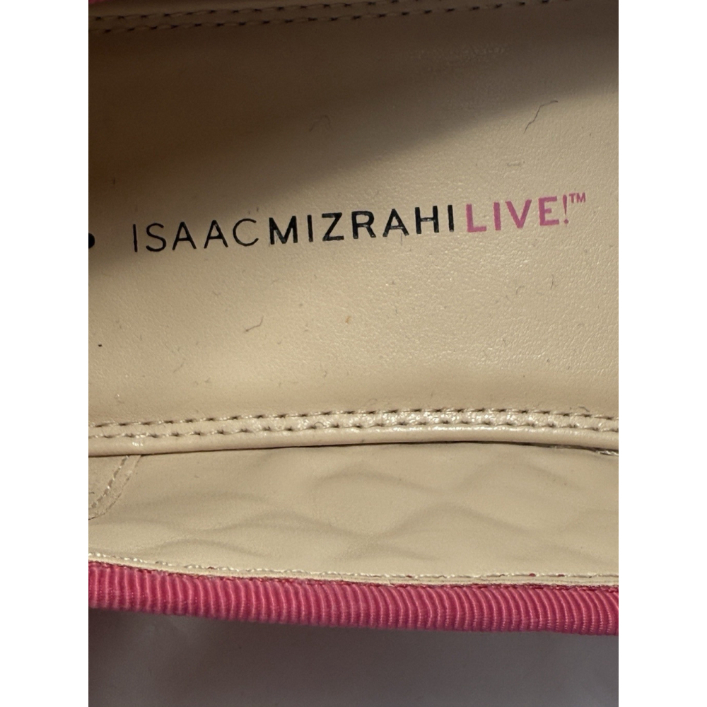Isaac Mizrahi Live Kaitlyn Quilted Leather Flats Size 8.5 Pink Shoes - Picture 5 of 15